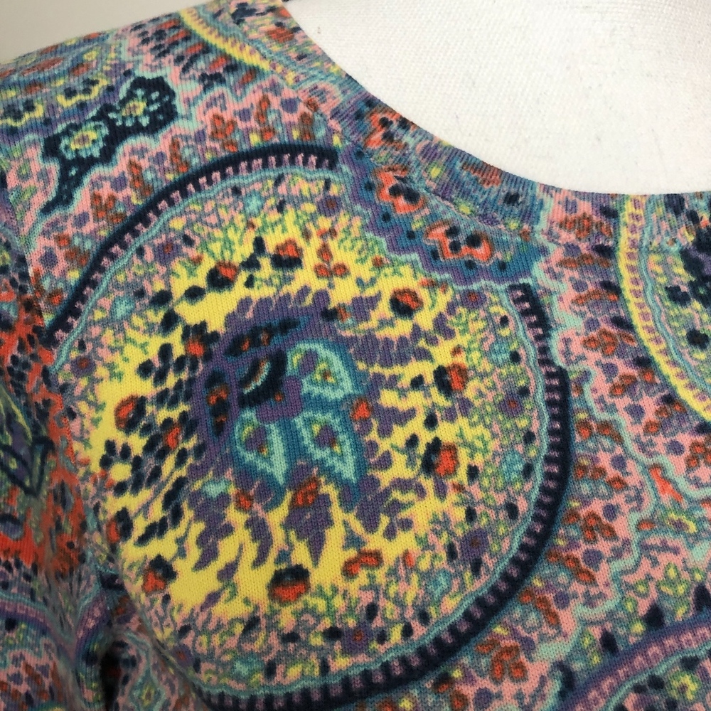 Talbots Fun And Colorful Patterned Top - image 4